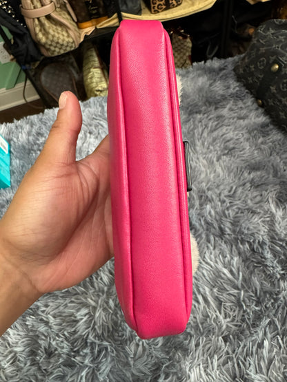 Fendi Monster Micro Bucket Bag in Pink Nappa Leather & Rabbit Fur