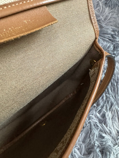 Dior Vintage Honeycomb Monogram Saddle Crossbody Bag