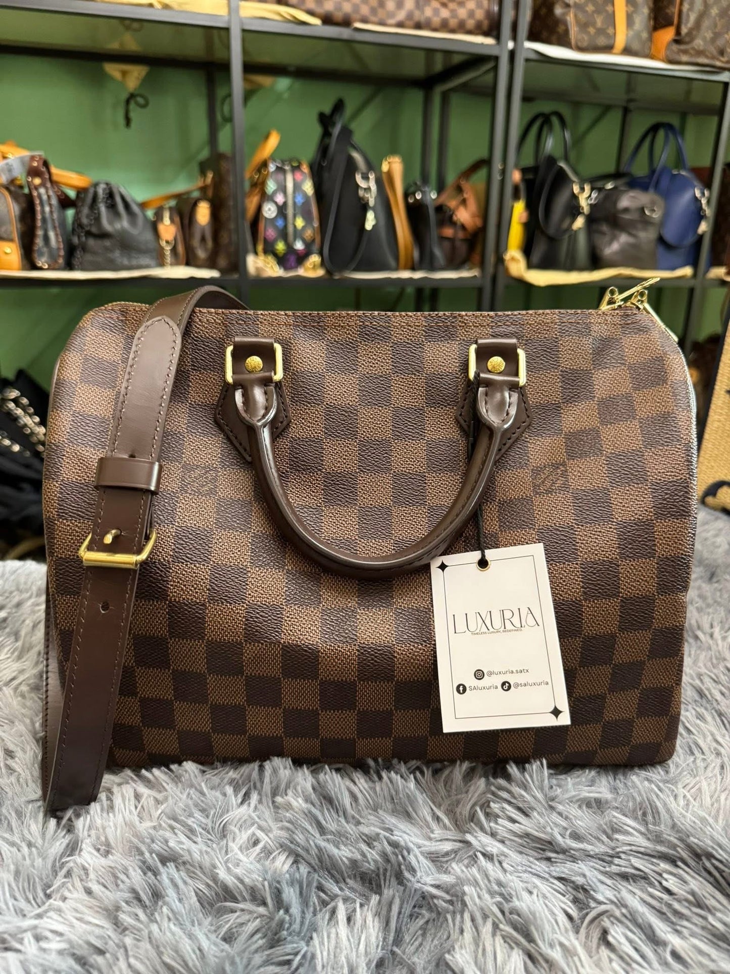 Louis Vuitton Speedy Bandoulière 30 in Damier Ebene