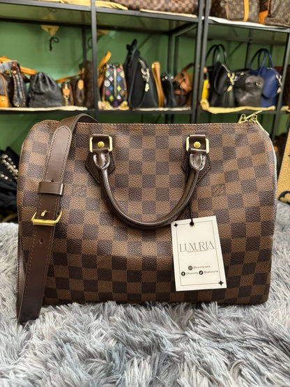 Louis Vuitton Speedy Bandoulière 30 in Damier Ebene