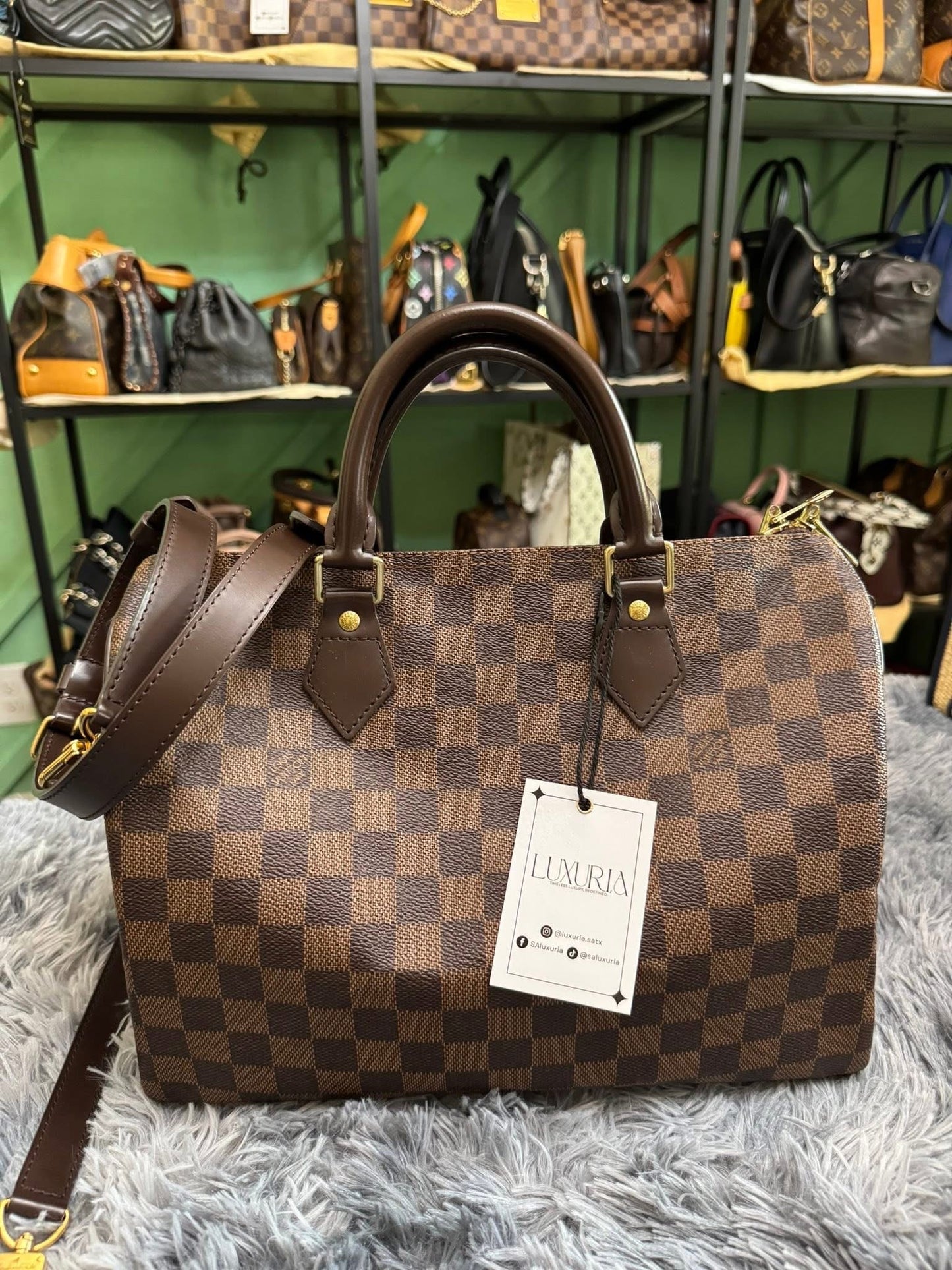 Louis Vuitton Speedy Bandoulière 30 in Damier Ebene