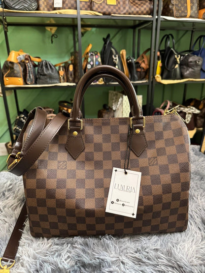Louis Vuitton Speedy Bandoulière 30 in Damier Ebene
