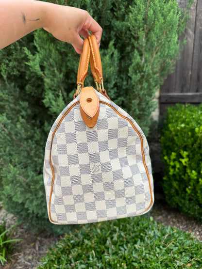 Louis Vuitton Speedy 30 in Damier Azur
