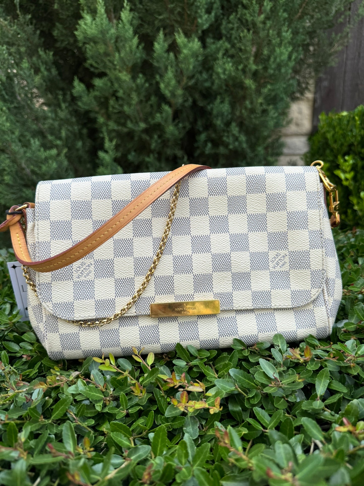 Louis Vuitton Favorite MM in Damier Azur Canvas