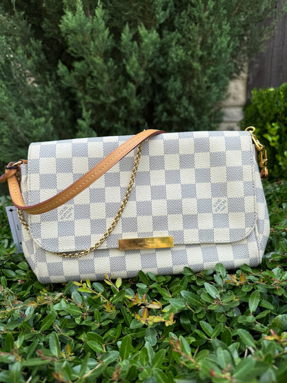 Louis Vuitton Favorite MM in Damier Azur Canvas
