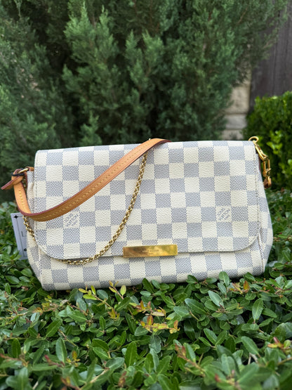 Louis Vuitton Favorite MM in Damier Azur Canvas