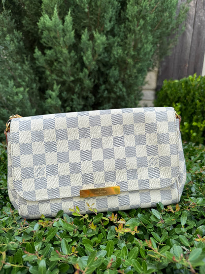 Louis Vuitton Favorite MM in Damier Azur Canvas