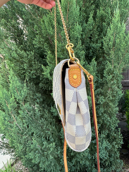 Louis Vuitton Favorite MM in Damier Azur Canvas