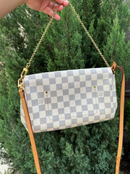 Louis Vuitton Favorite MM in Damier Azur Canvas