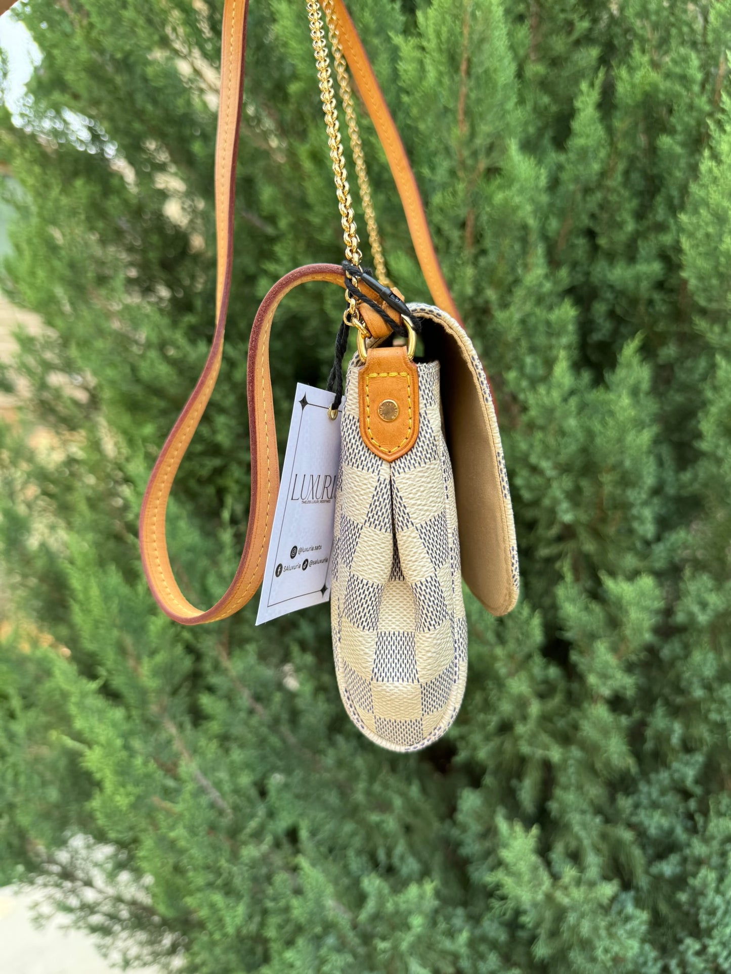 Louis Vuitton Favorite MM in Damier Azur Canvas