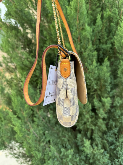 Louis Vuitton Favorite MM in Damier Azur Canvas