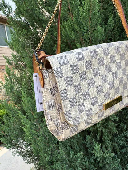 Louis Vuitton Favorite MM in Damier Azur Canvas
