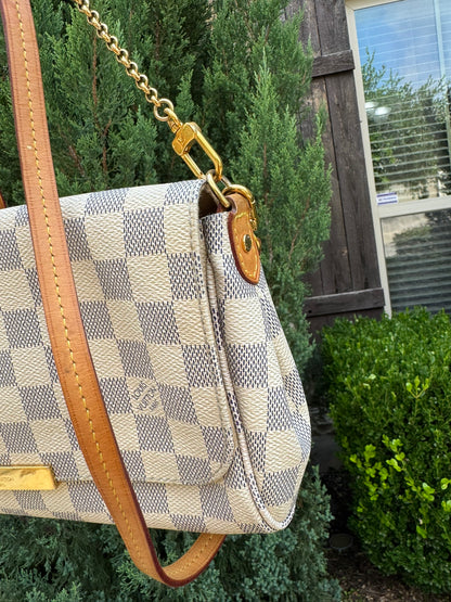 Louis Vuitton Favorite MM in Damier Azur Canvas