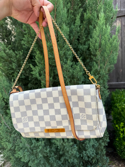 Louis Vuitton Favorite MM in Damier Azur Canvas