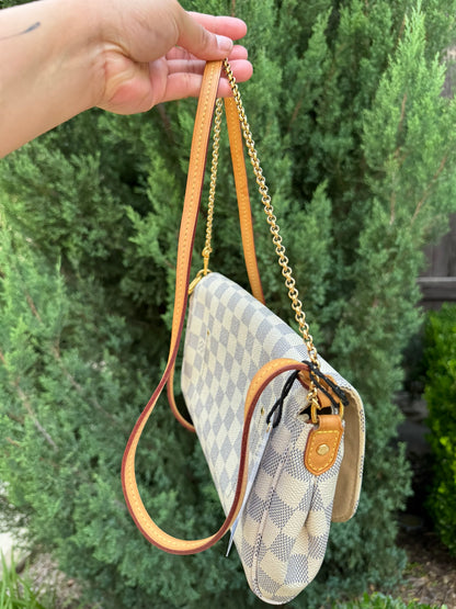 Louis Vuitton Favorite MM in Damier Azur Canvas