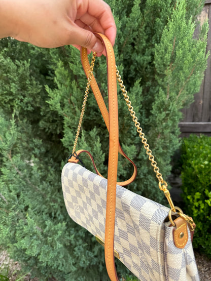 Louis Vuitton Favorite MM in Damier Azur Canvas