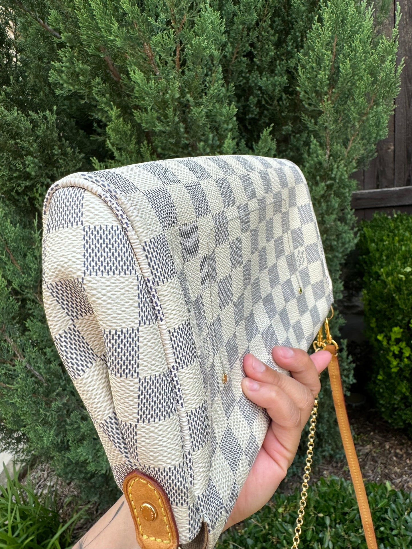 Louis Vuitton Favorite MM in Damier Azur Canvas