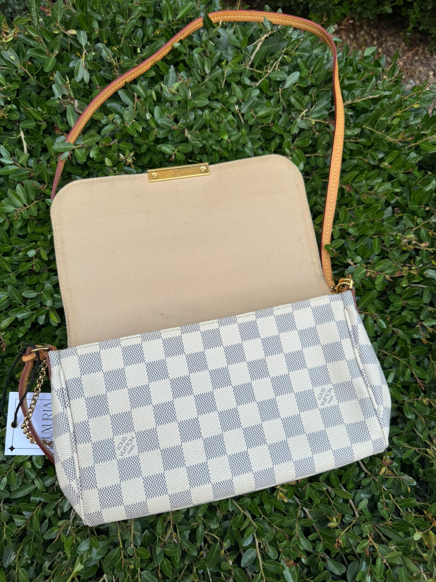 Louis Vuitton Favorite MM in Damier Azur Canvas