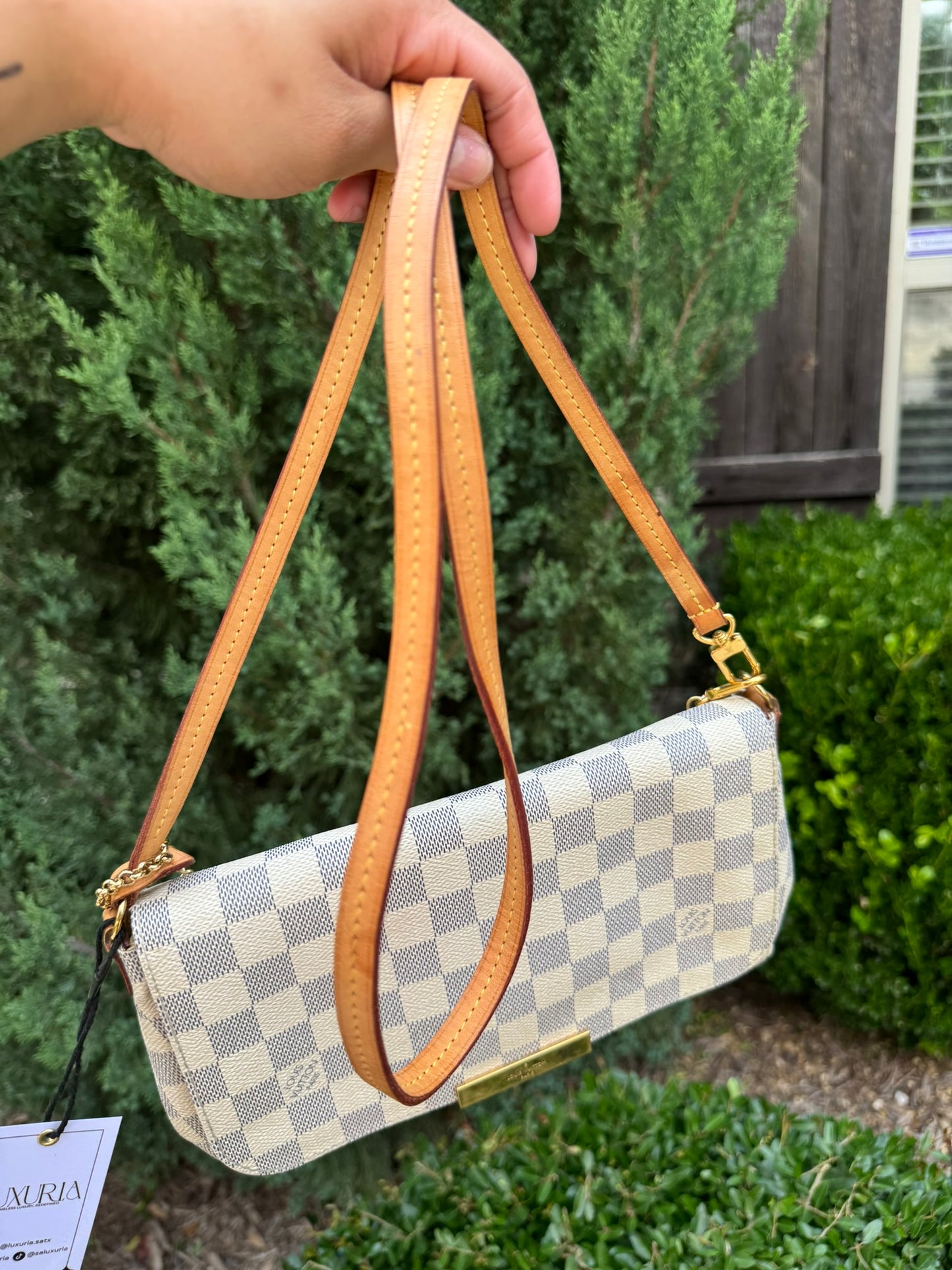 Louis Vuitton Favorite MM in Damier Azur Canvas
