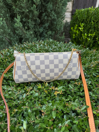 Louis Vuitton Eva Clutch in Damier Azur Canvas