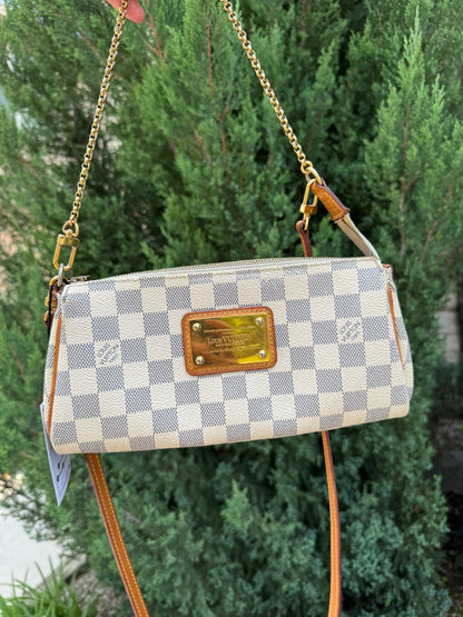 Louis Vuitton Eva Clutch in Damier Azur Canvas