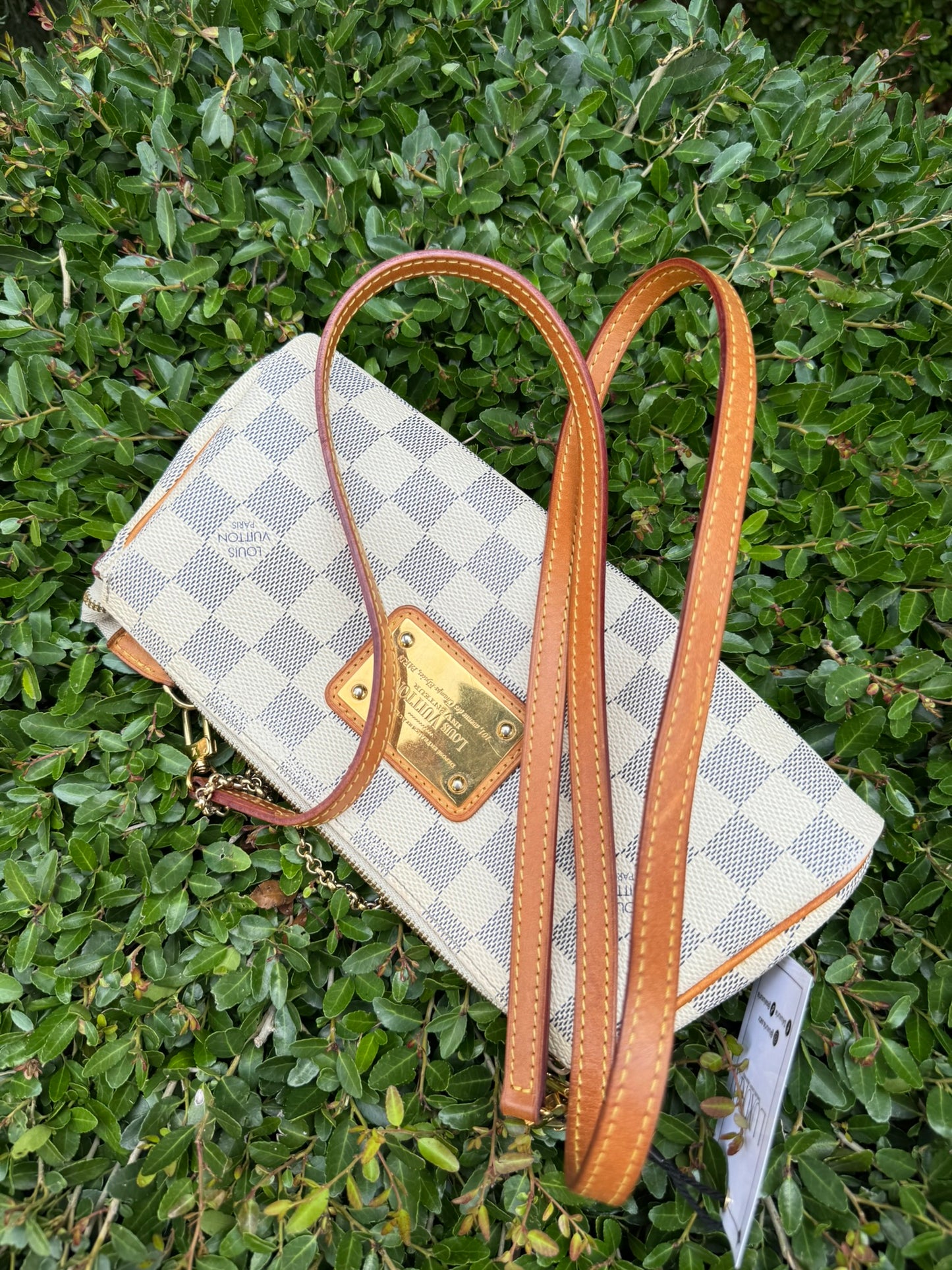 Louis Vuitton Eva Clutch in Damier Azur Canvas