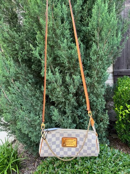 Louis Vuitton Eva Clutch in Damier Azur Canvas