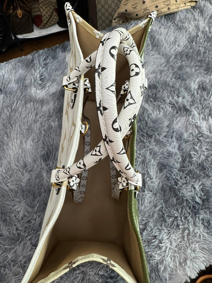 Louis Vuitton OnTheGo GM in Khaki Monogram Giant Canvas