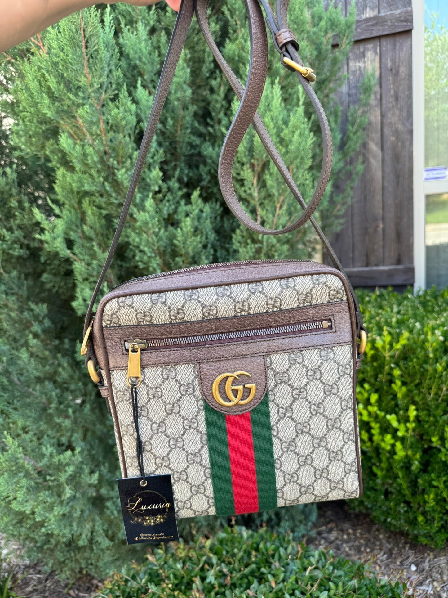 Gucci Ophidia Small Messenger Bag in GG Supreme Canvas