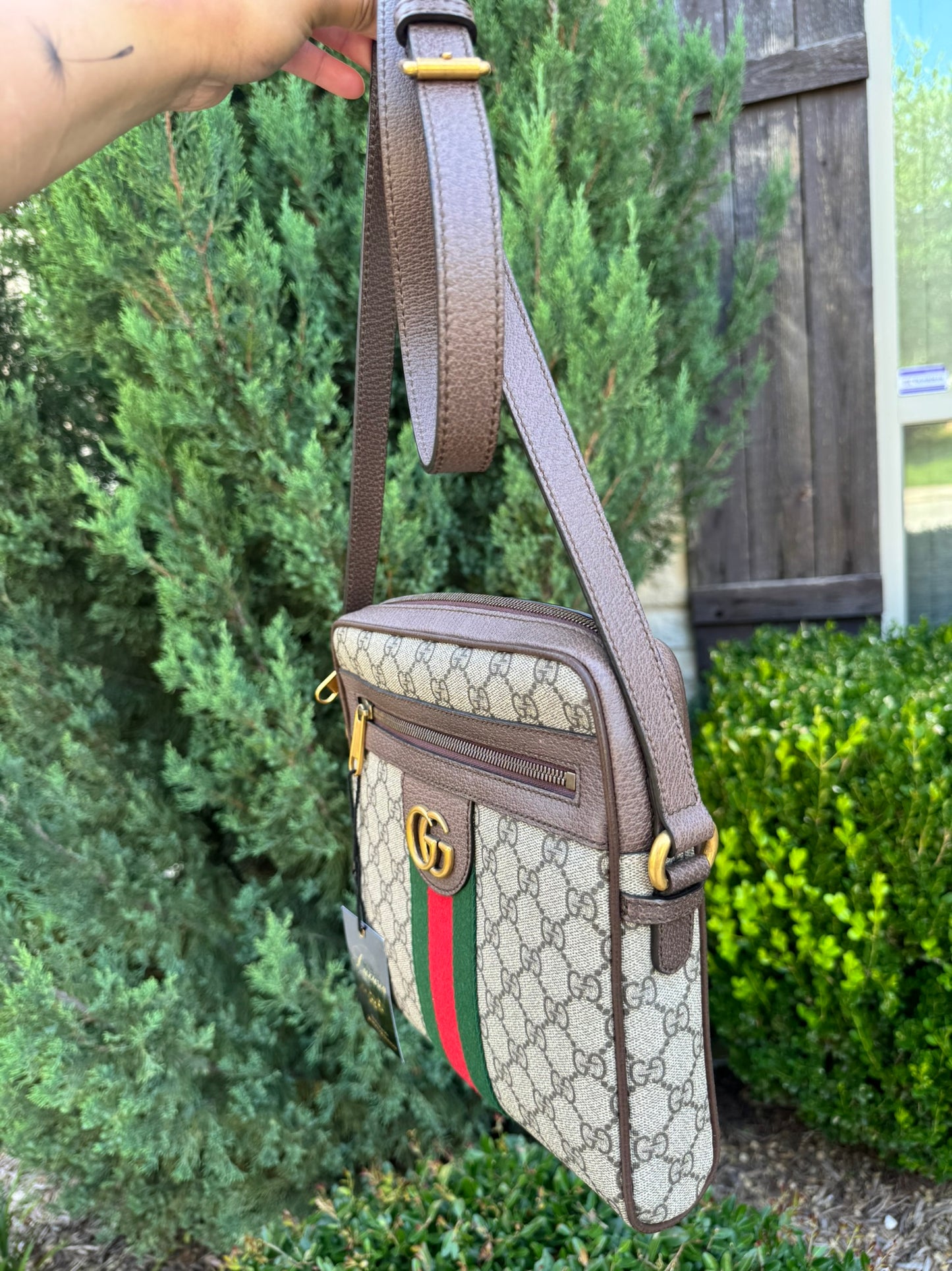 Gucci Ophidia Small Messenger Bag in GG Supreme Canvas