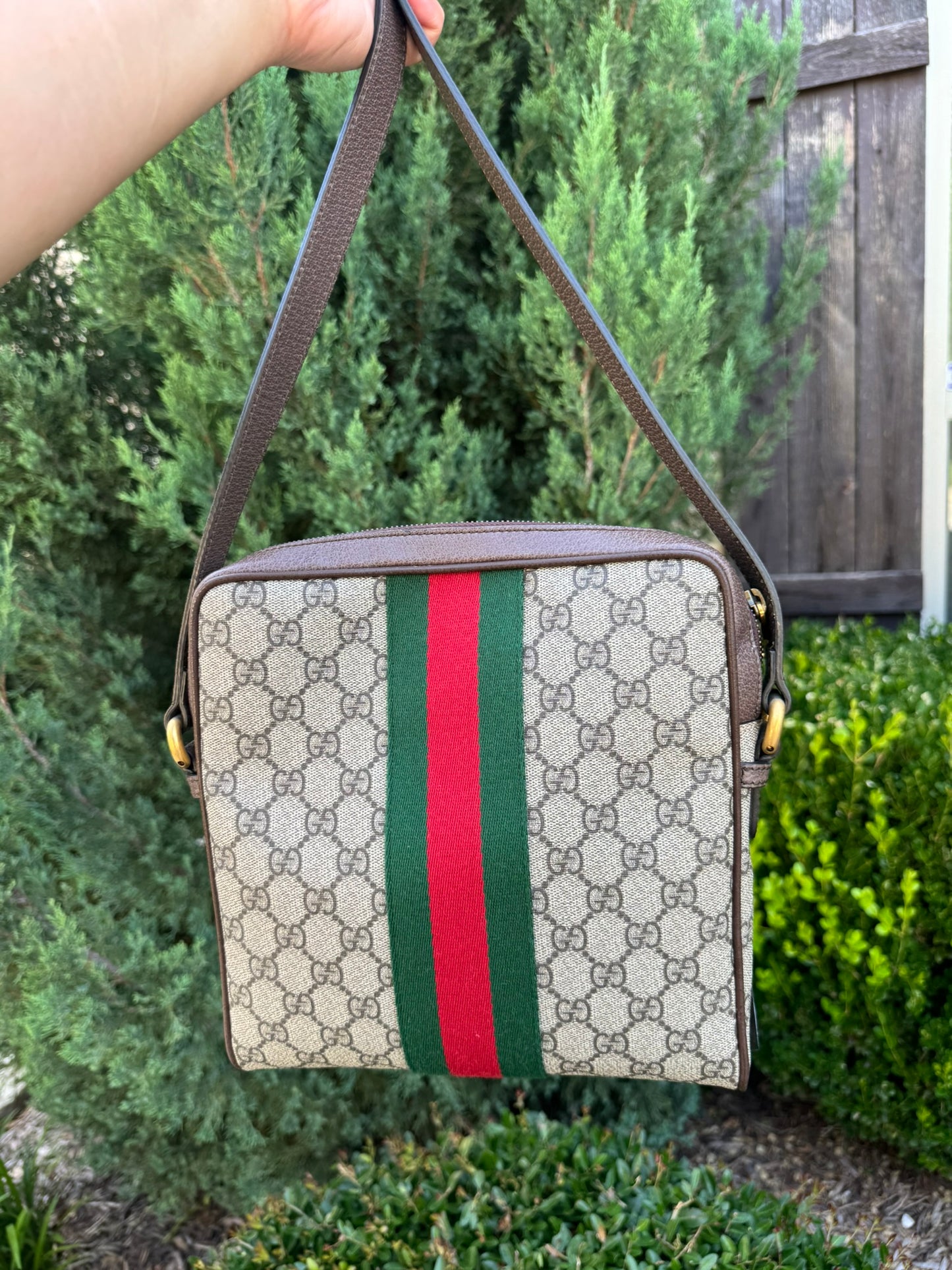 Gucci Ophidia Small Messenger Bag in GG Supreme Canvas