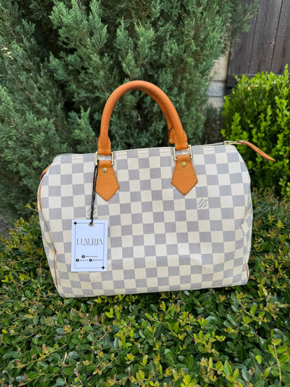 Louis Vuitton Speedy 30 in Damier Azur Canvas