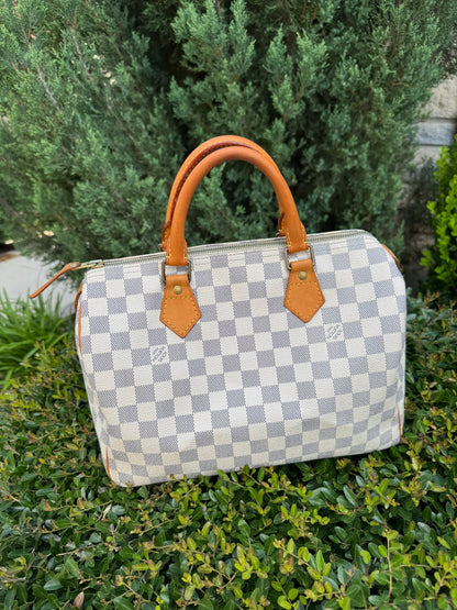 Louis Vuitton Speedy 30 in Damier Azur Canvas