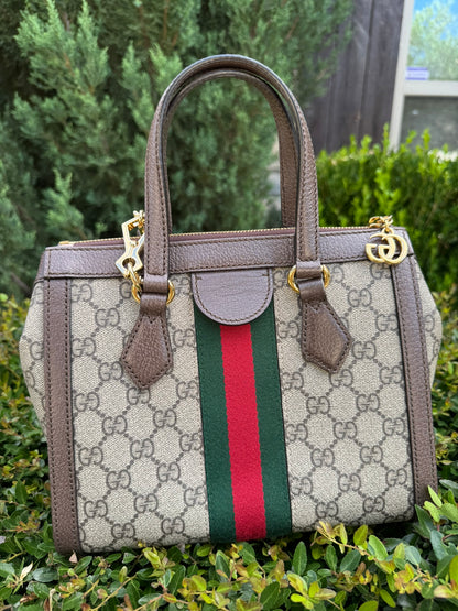 Gucci Ophidia Small Tote in GG Supreme Canvas