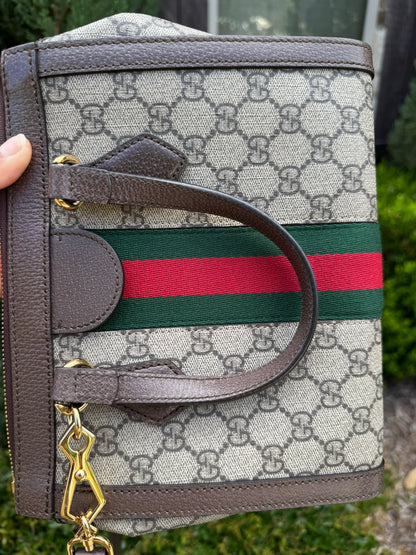 Gucci Ophidia Small Tote in GG Supreme Canvas