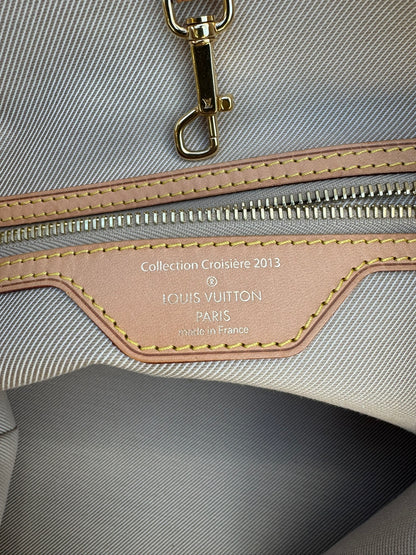 Louis Vuitton Neverfull MM in Pink Monogram Stone Washed Denim