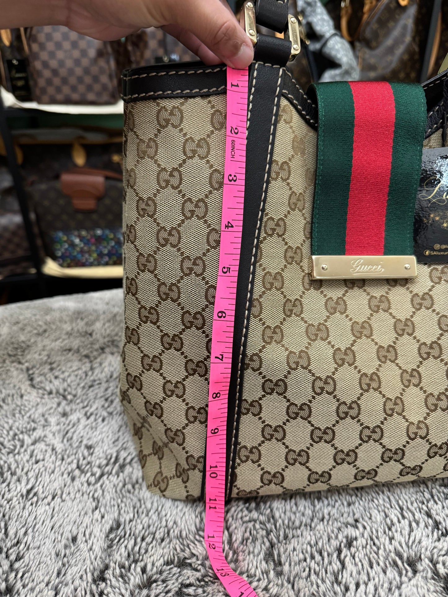 Gucci Guccissima Web Stripe Shoulder Bag