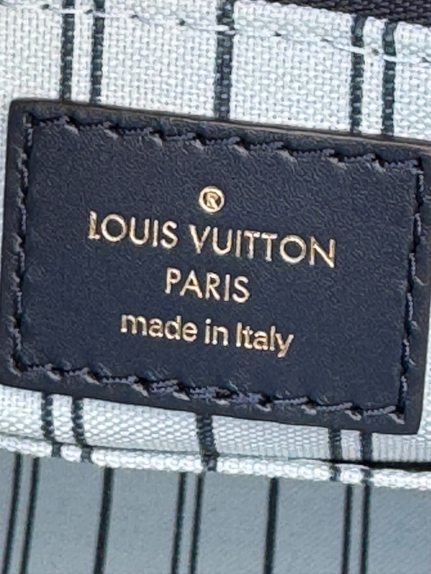 Louis Vuitton OnTheGo MM in Blue Raffia Canvas