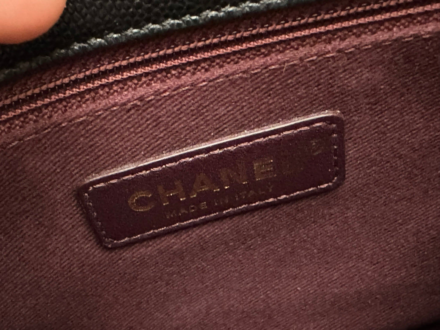 Chanel Medium Top Handle in Black Caviar Leather with Gold Hardware