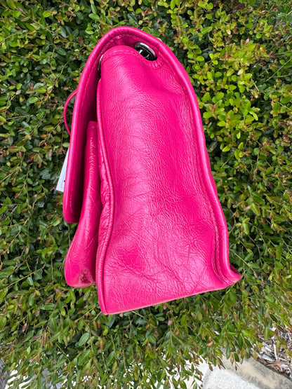 Saint Laurent Niki Medium in Hot Pink Crinkled Leather