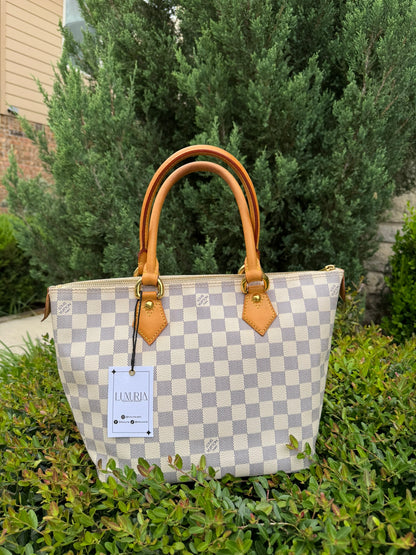 Louis Vuitton Saleya MM in Damier Azur Canvas