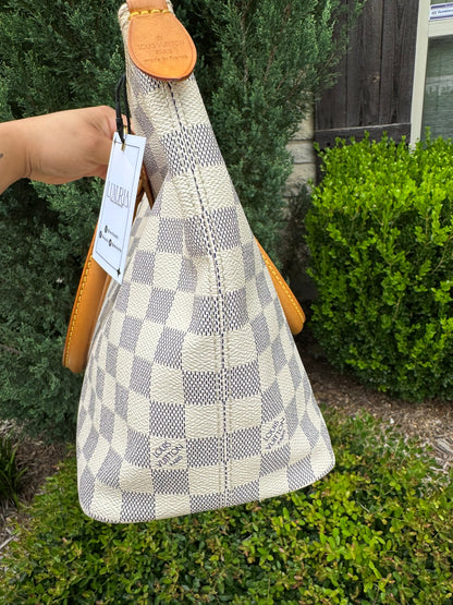 Louis Vuitton Saleya MM in Damier Azur Canvas