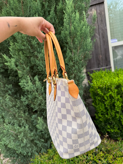 Louis Vuitton Saleya MM in Damier Azur Canvas