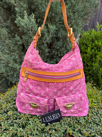 Louis Vuitton Neo Baggy GM – Pink Monogram Denim