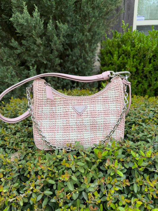 Prada Re-Edition 2005 Crochet (Raffia) Shoulder Bag