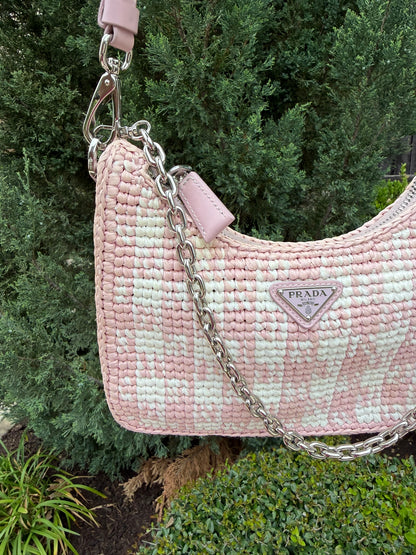 Prada Re-Edition 2005 Crochet (Raffia) Shoulder Bag