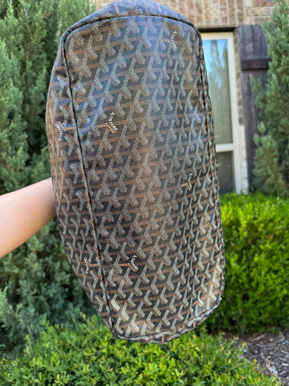 Goyard Saint Louis GM in Black Goyardine Canvas with Gold Trim