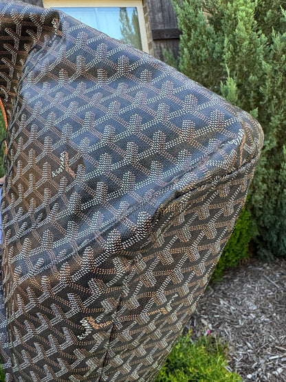 Goyard Saint Louis GM in Black Goyardine Canvas with Gold Trim