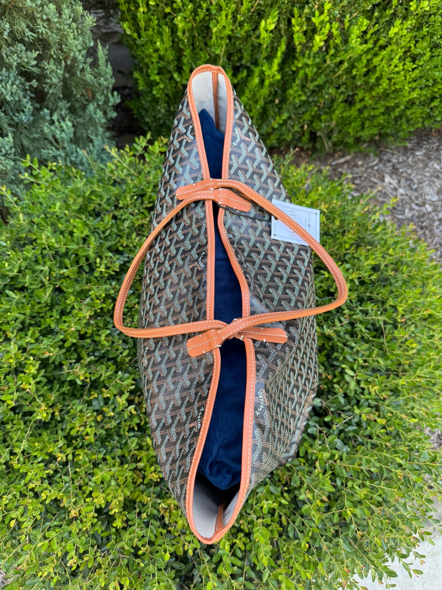 Goyard Saint Louis GM in Black Goyardine Canvas with Gold Trim