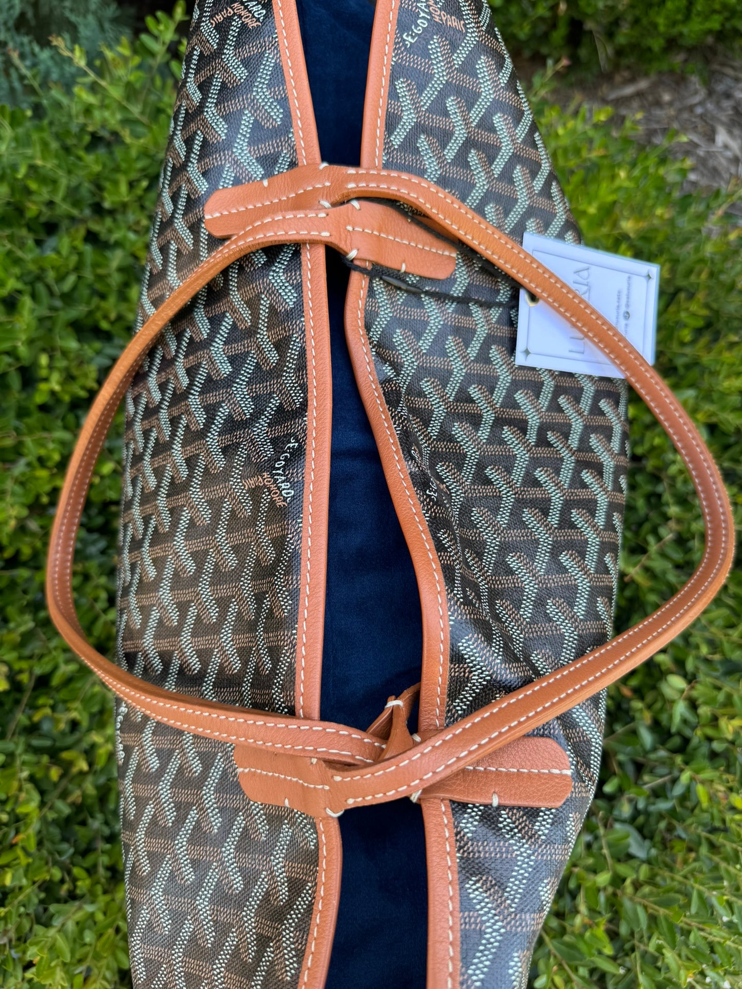 Goyard Saint Louis GM in Black Goyardine Canvas with Gold Trim